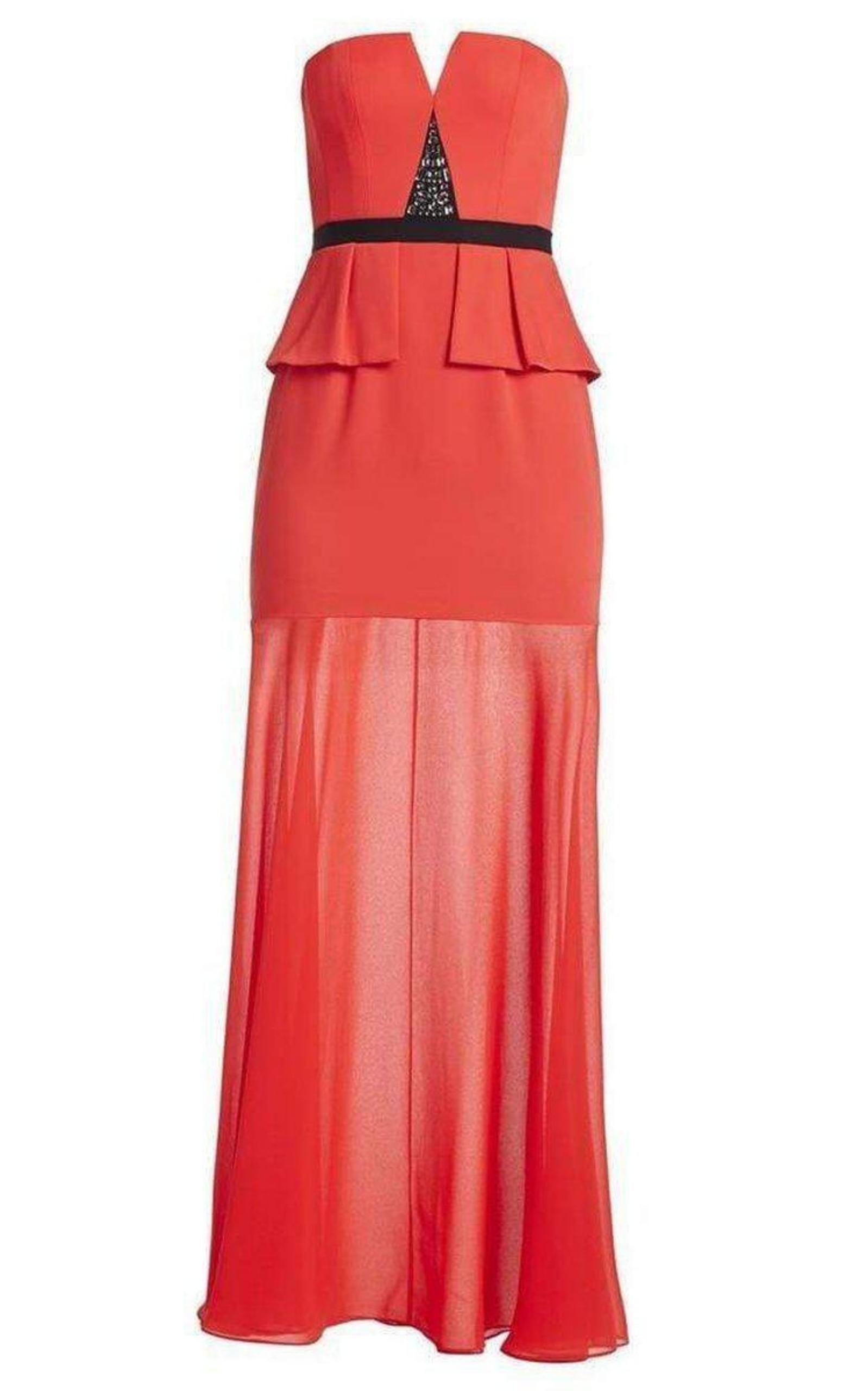 Caitlyn Strapless Embellished-Bodice Gown BCBGMAXAZRIA