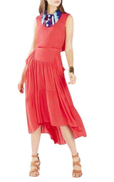 Draped Peasant Skirt Dress BCBGMAXAZRIA