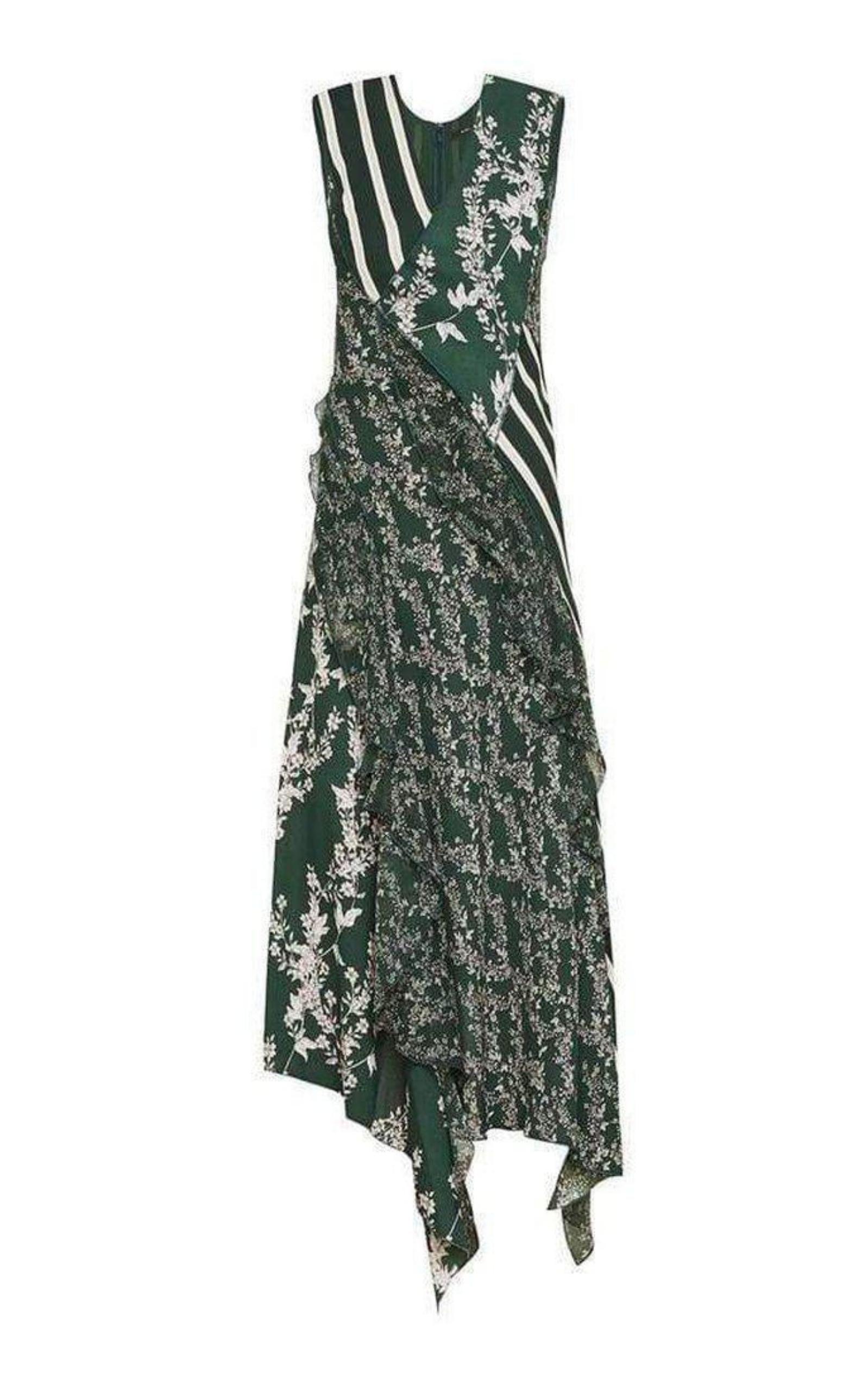 Floral Blooms Asymmetrical Dress BCBGMAXAZRIA