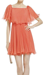 Galia Shalom Sunburst Pleated Dress BCBGMAXAZRIA