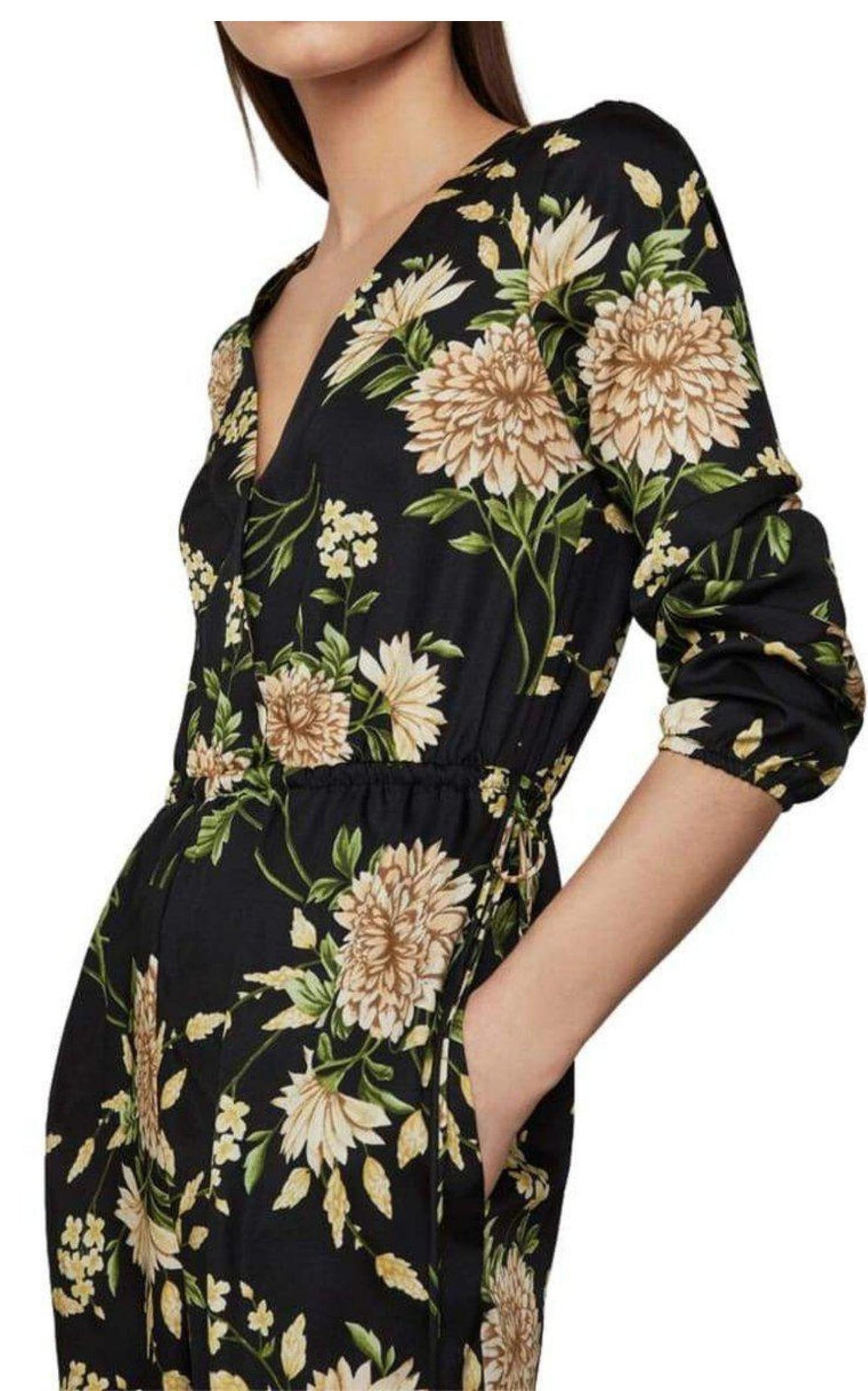 Garden Floral Wide-Leg Jumpsuit BCBGMAXAZRIA