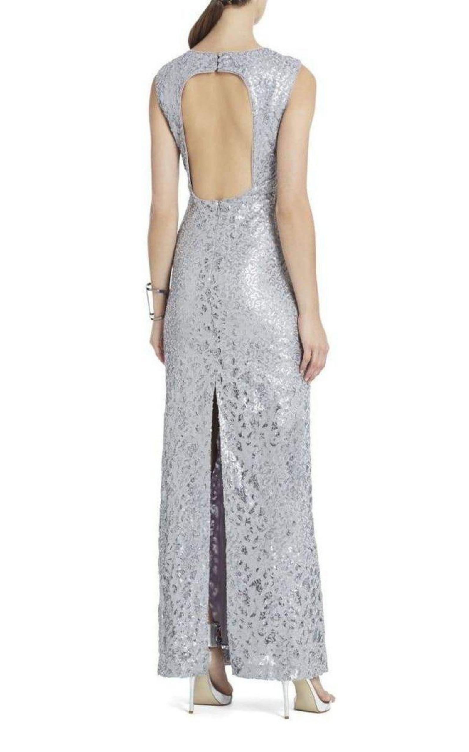 Grey Cain Sequin Appliqué Dress BCBGMAXAZRIA