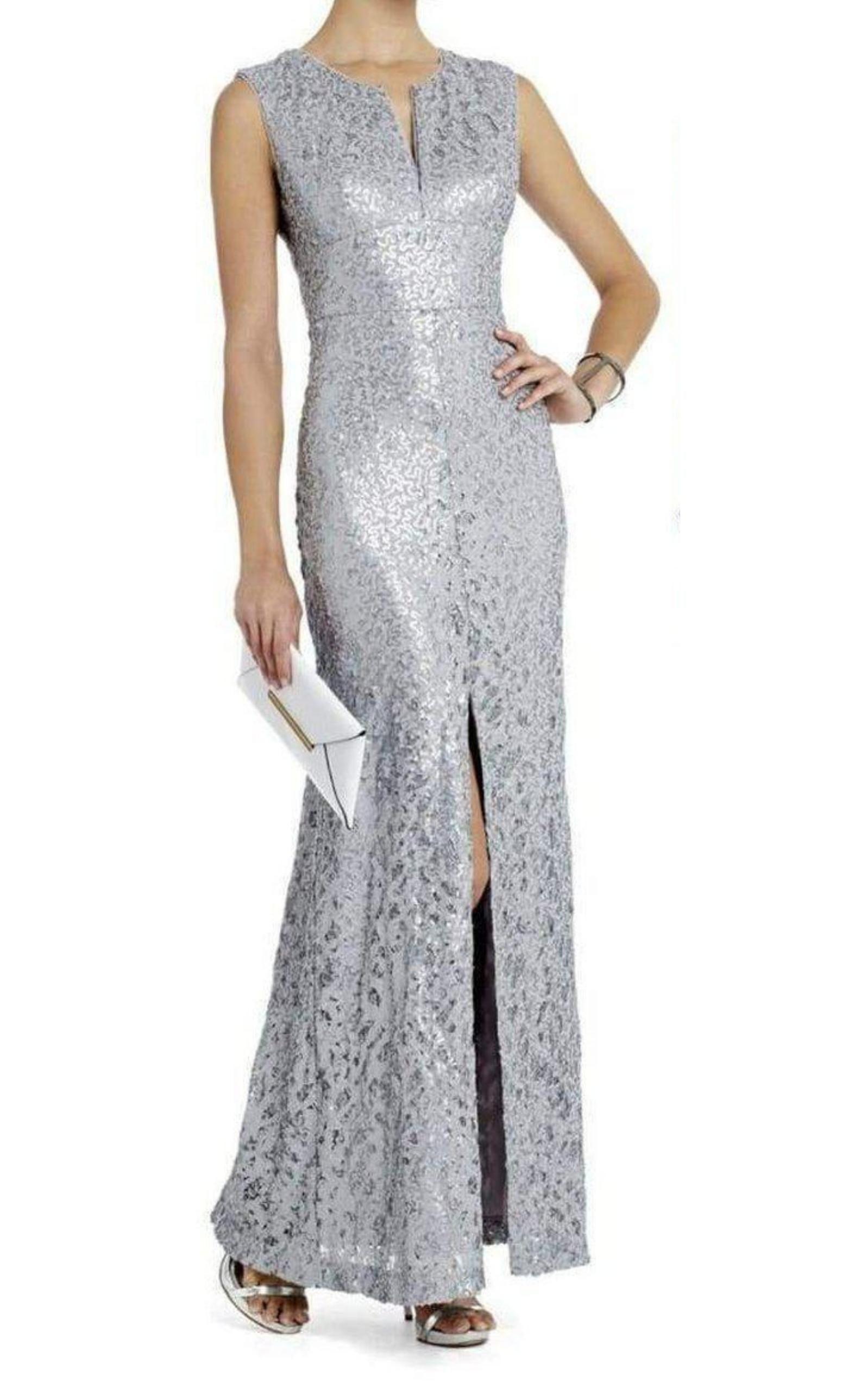 Grey Cain Sequin Appliqué Dress BCBGMAXAZRIA