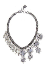 Half Gemstone Spiked Necklace BCBGMAXAZRIA