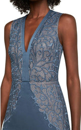 Lace Embroidered Satin Gown BCBGMAXAZRIA