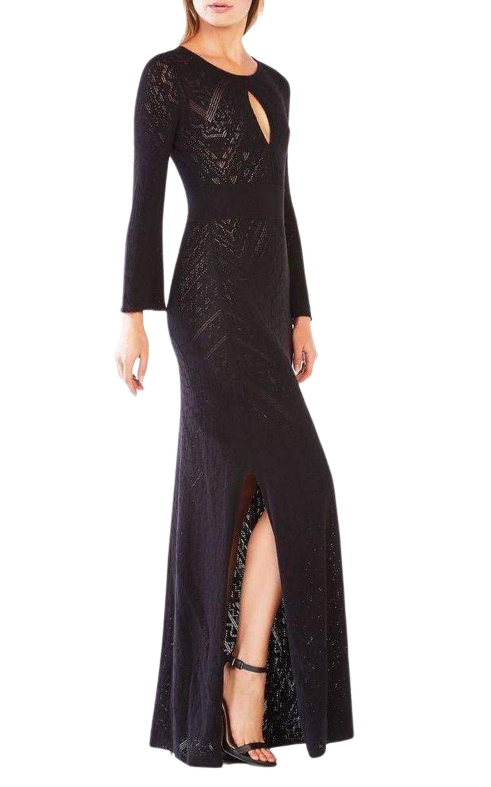 Loryn Cutout Pointelle Maxi Dress BCBGMAXAZRIA