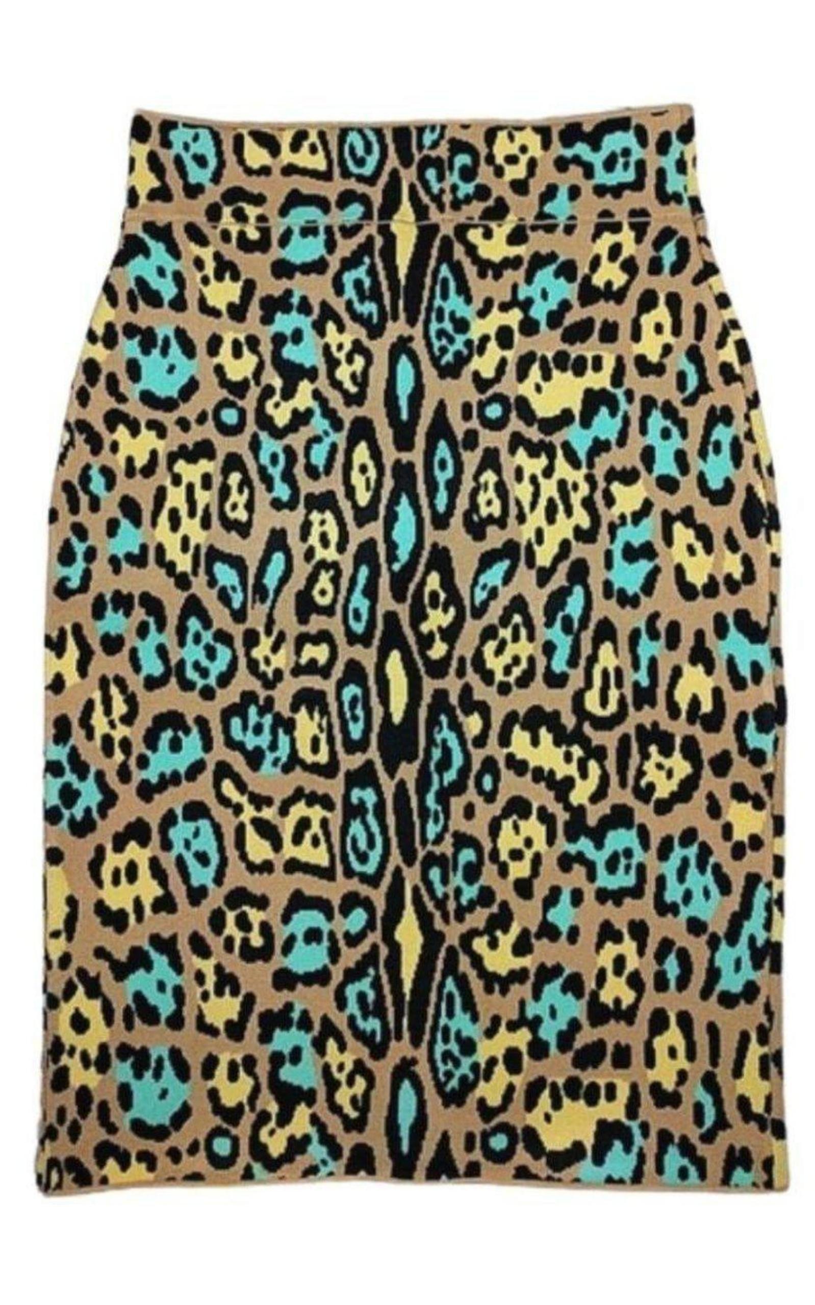 Lucine Leopard Print Pencil Skirt BCBGMAXAZRIA