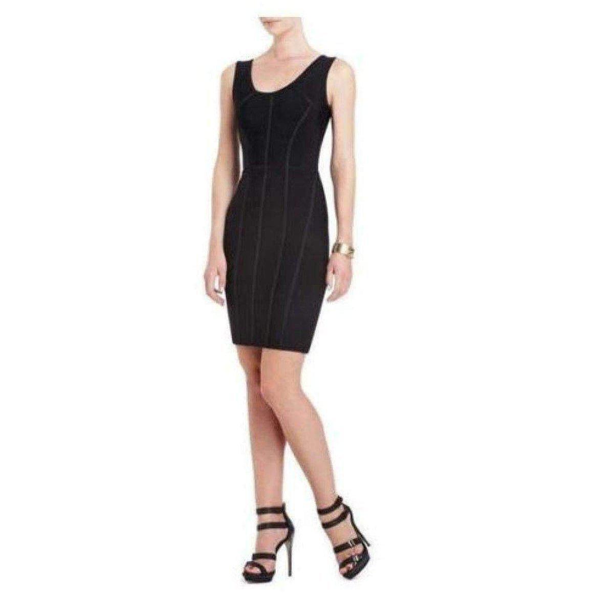 Makenna Black BodyCon Sheet Dress BCBGMAXAZRIA