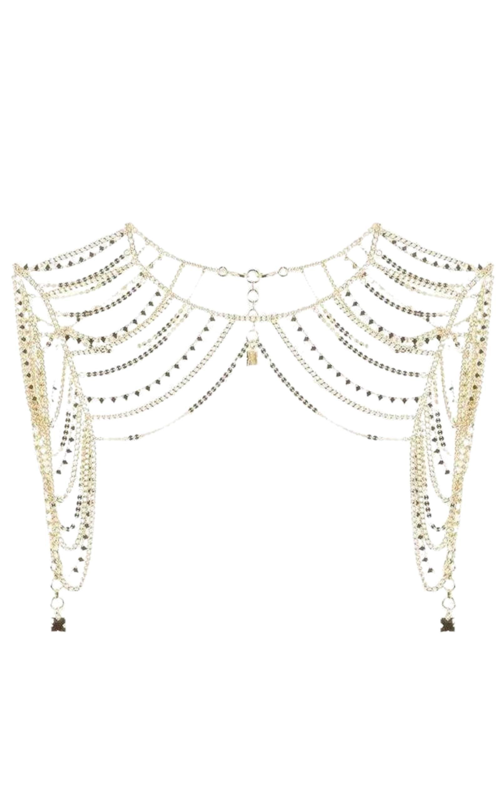 Novelty Gold Chain Shoulder Piece BCBGMAXAZRIA