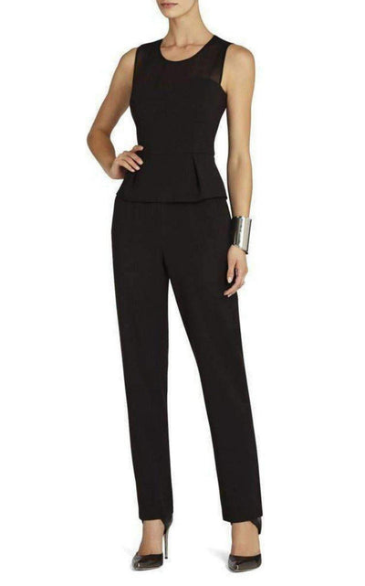 Oliana Black Bustier Pantsuit BCBGMAXAZRIA