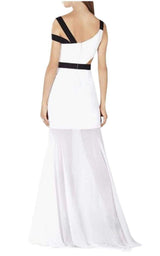 One Shoulder Cutout Waist Gown BCBGMAXAZRIA