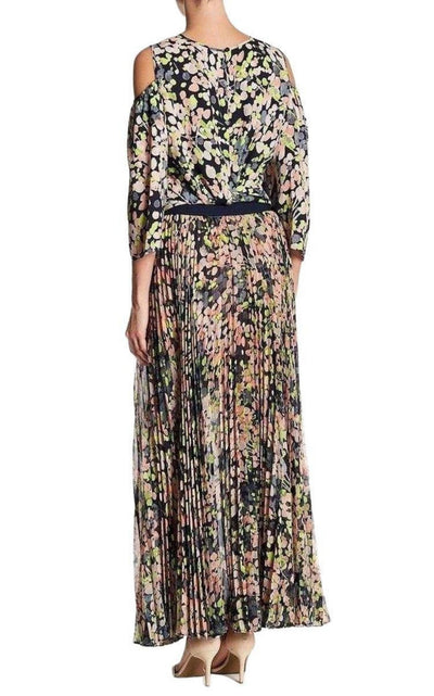 Pleated Floral Maxi Skirt BCBGMAXAZRIA