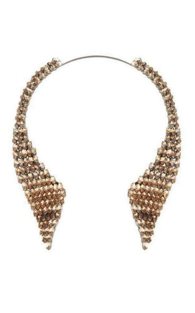 Shadow Blush Stone Collar Necklace BCBGMAXAZRIA