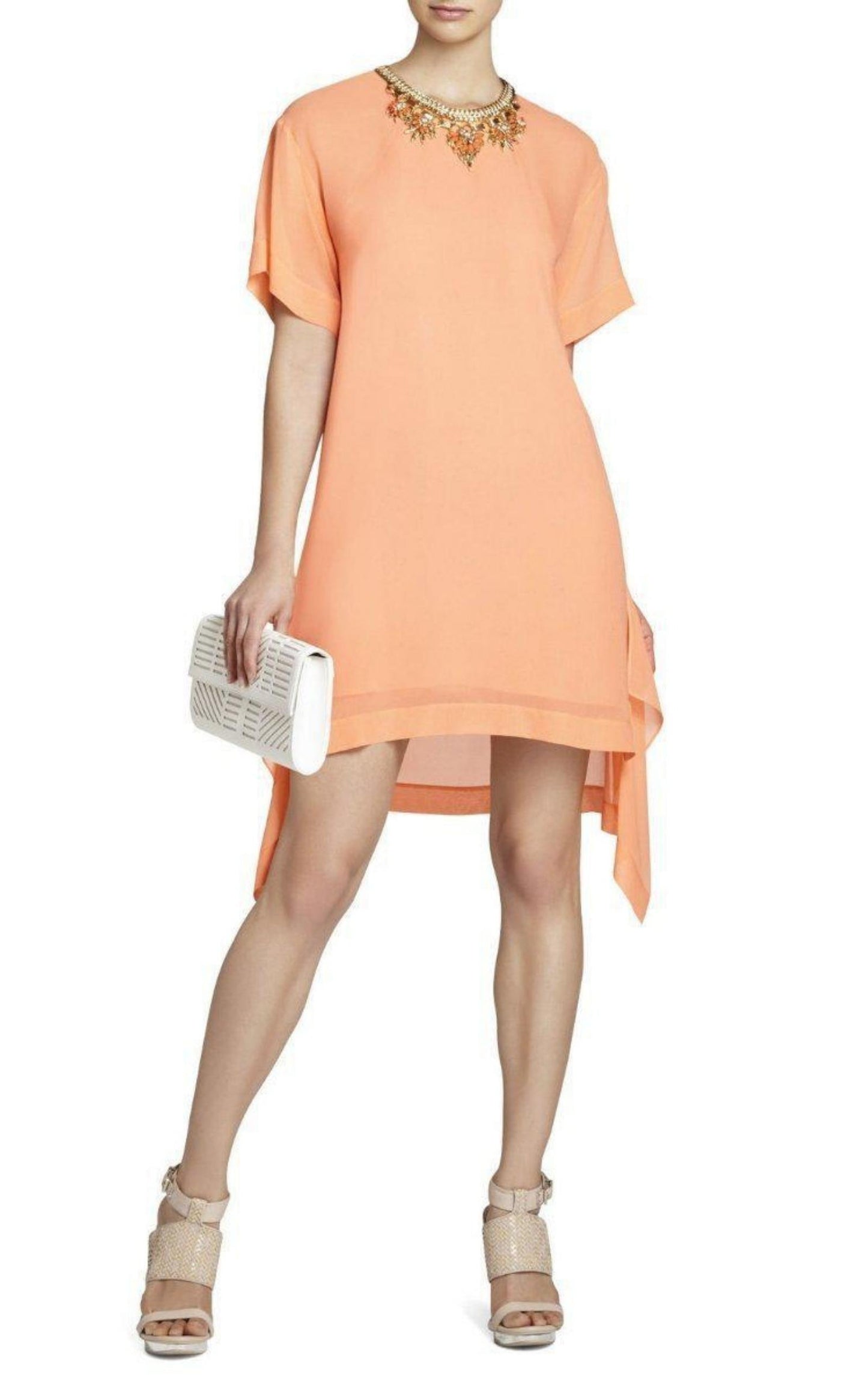 Sharon Layered Silk Dress BCBGMAXAZRIA