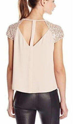 Sierra Woven Burnout Top BCBGMAXAZRIA