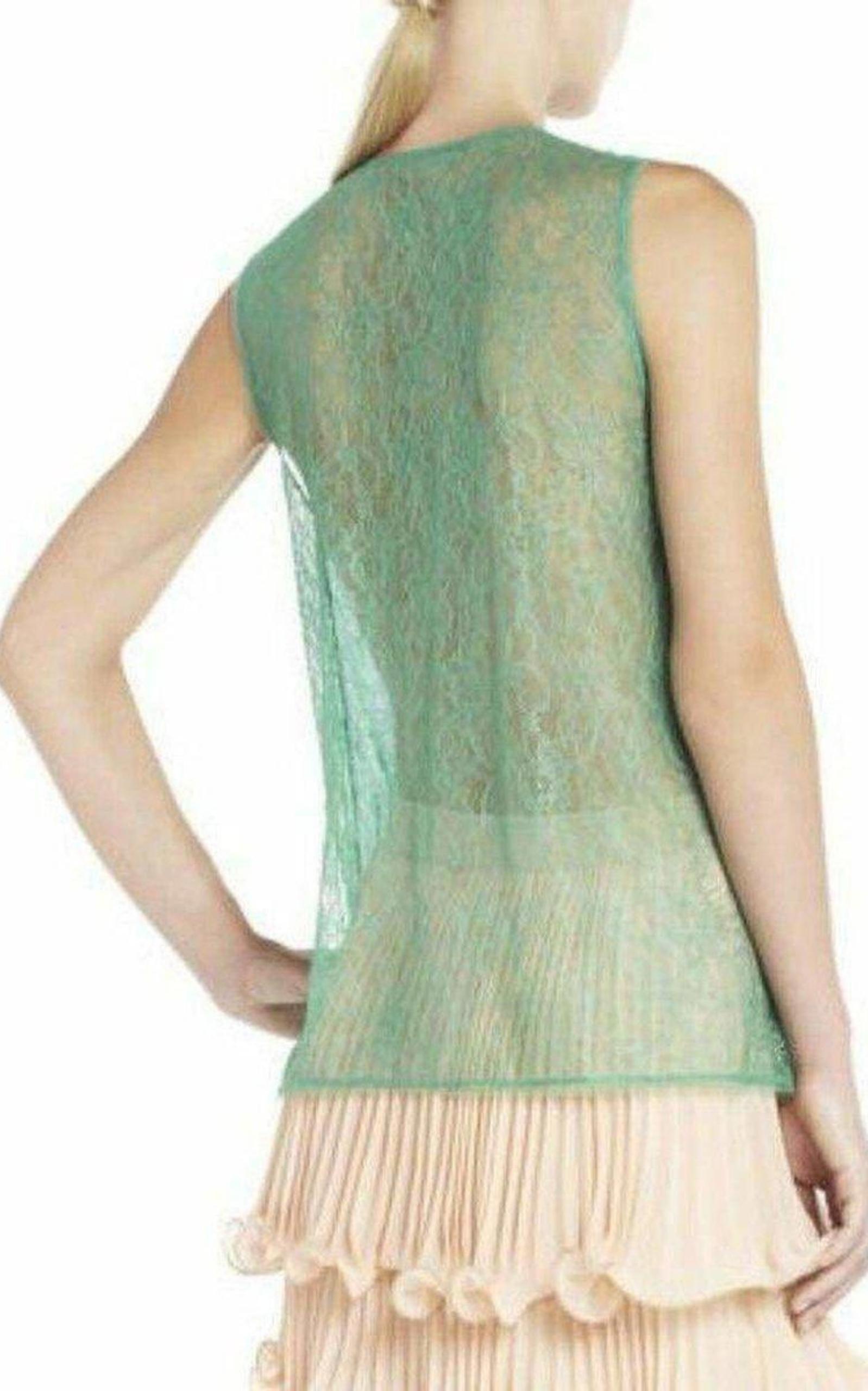 Steacy Sheer Lace Top BCBGMAXAZRIA