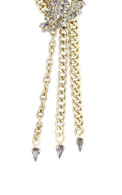 Stone Appliqué Chain Necklace BCBGMAXAZRIA