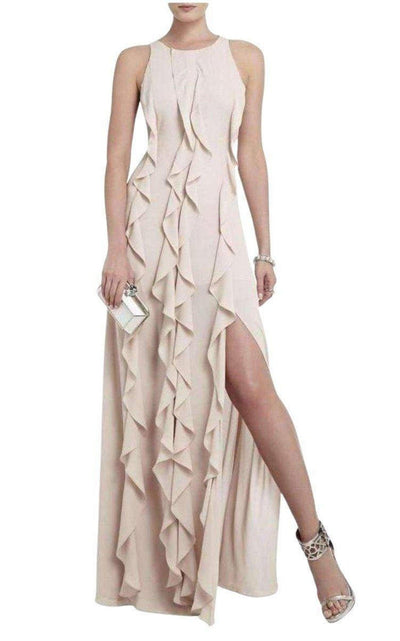 Tess Cascading Ruffle Dress BCBGMAXAZRIA