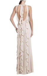 Tess Cascading Ruffle Dress BCBGMAXAZRIA