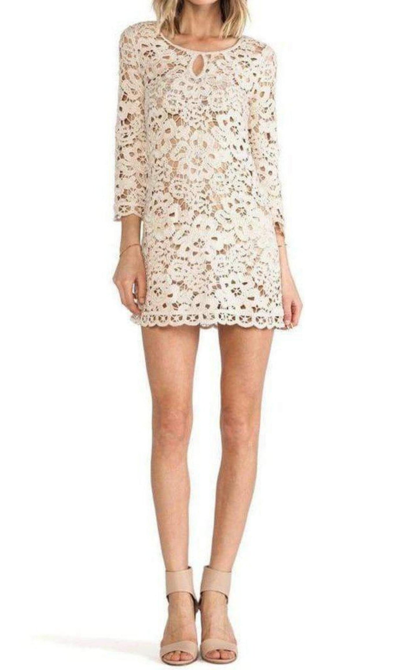 Tianya Crochet Tunic Dress BCBGMAXAZRIA