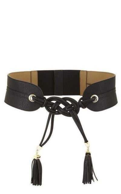 Tie Tassel Black Belt BCBGMAXAZRIA