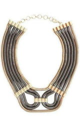 Two-Tone Chain Statement Necklace BCBGMAXAZRIA