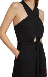 Wide-Leg Halter Romper BCBGMAXAZRIA