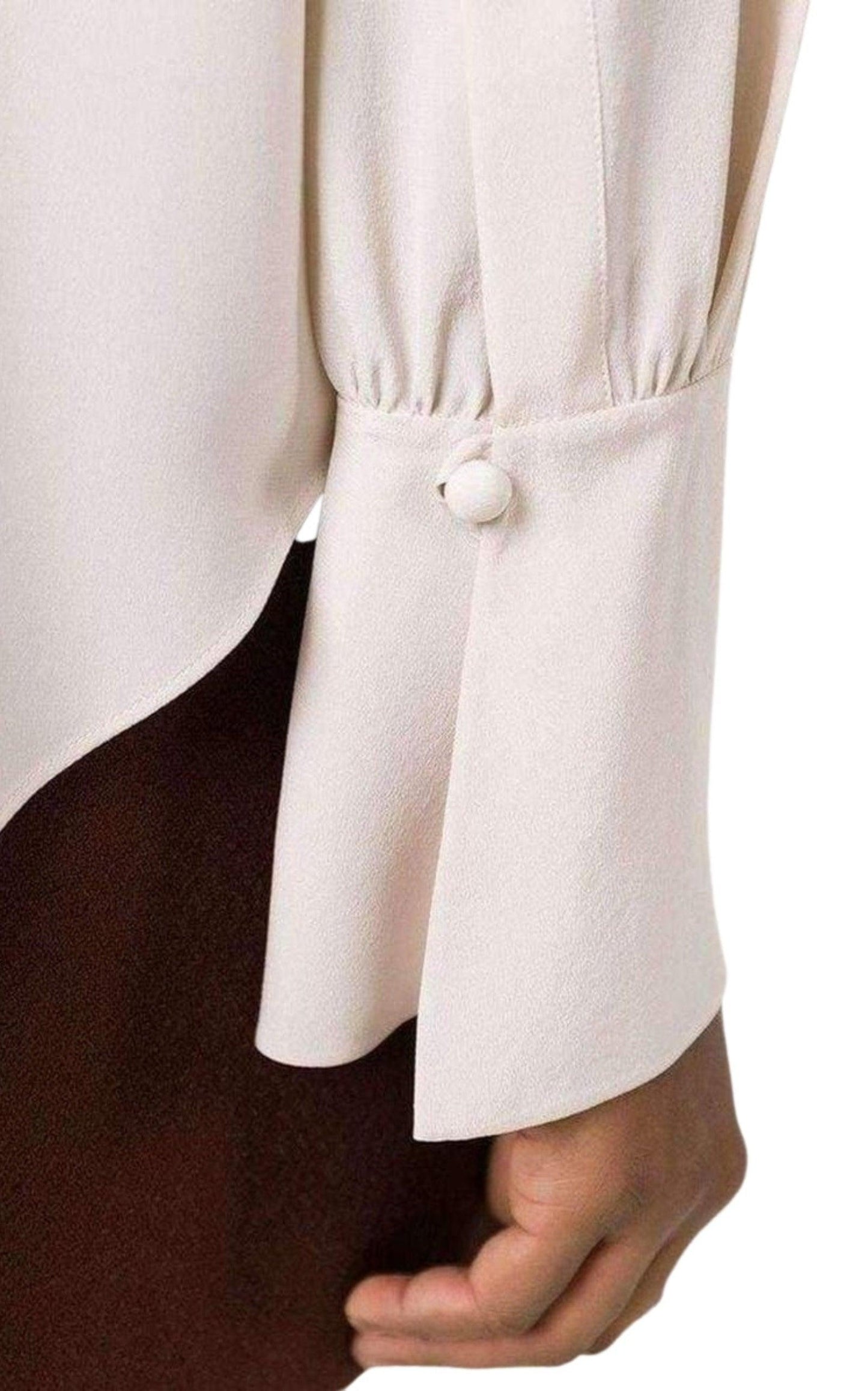 Albaster Bow Detail Silk Shirt Chloe