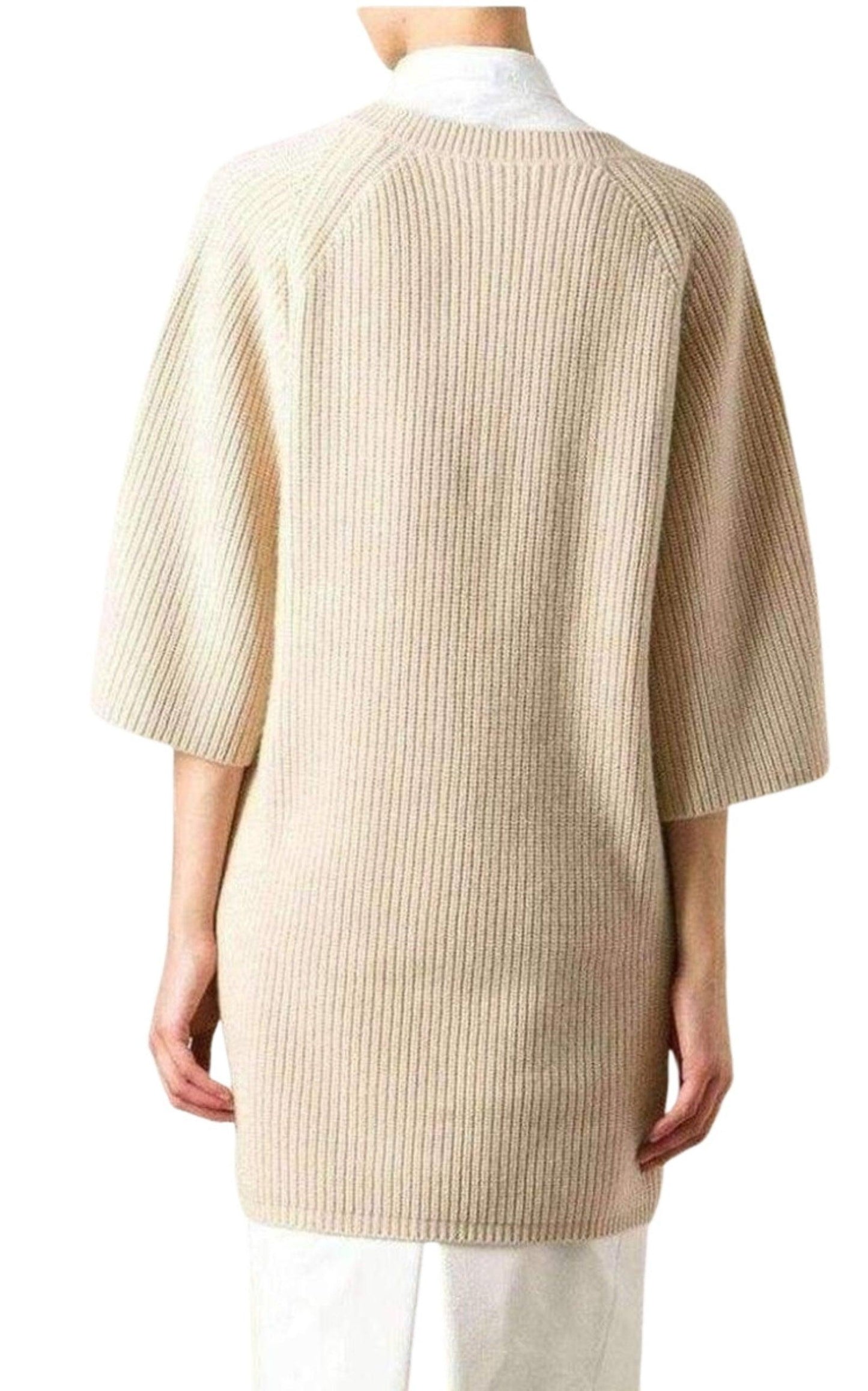 Beige Cashmere Knit Sweater Chloe