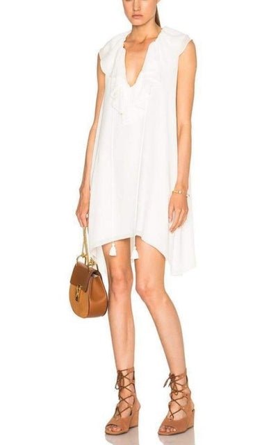 Fine Sheer Crepe Dress Chloe