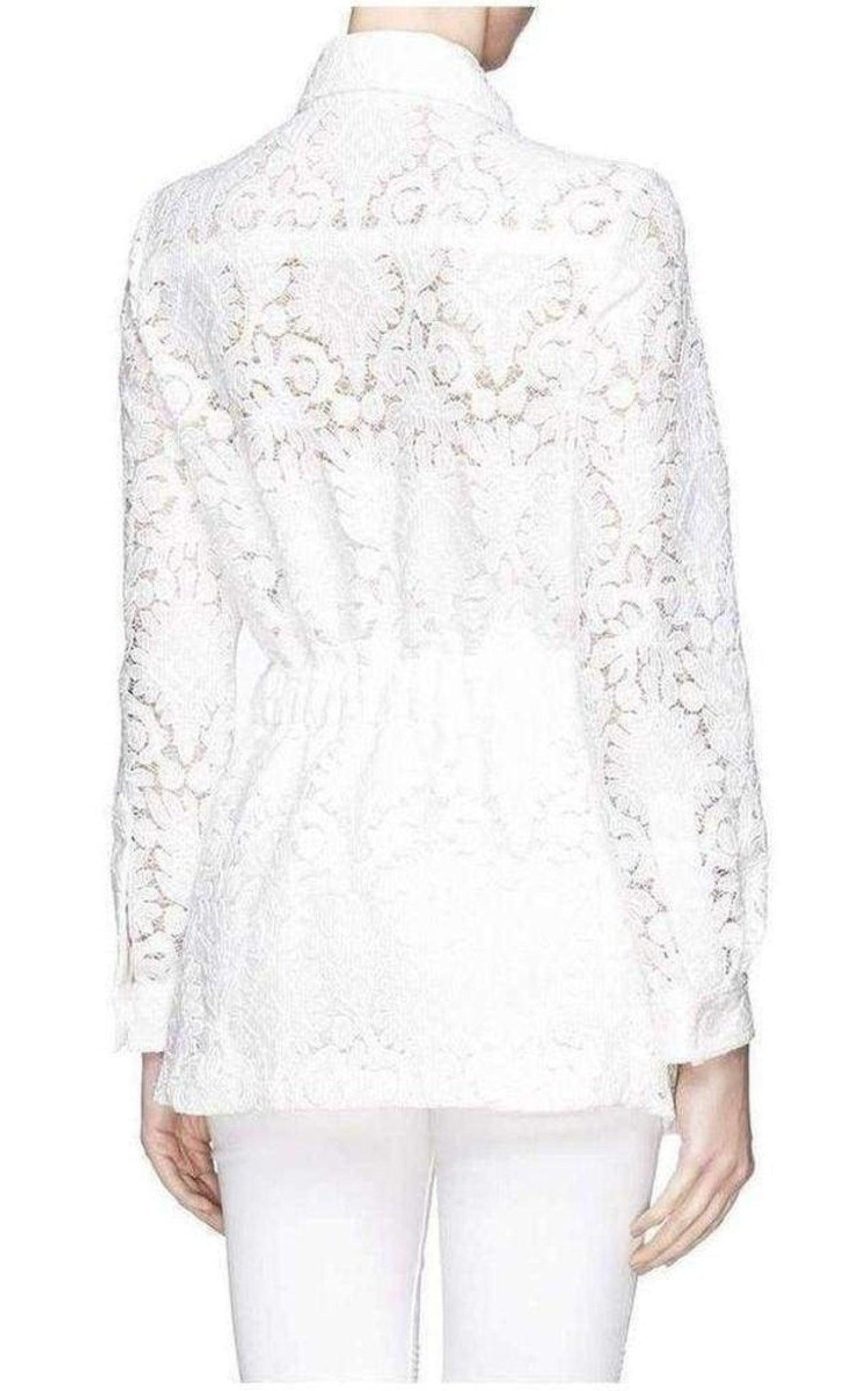 Guipure Embroidery Lace Shirt Coat Chloe