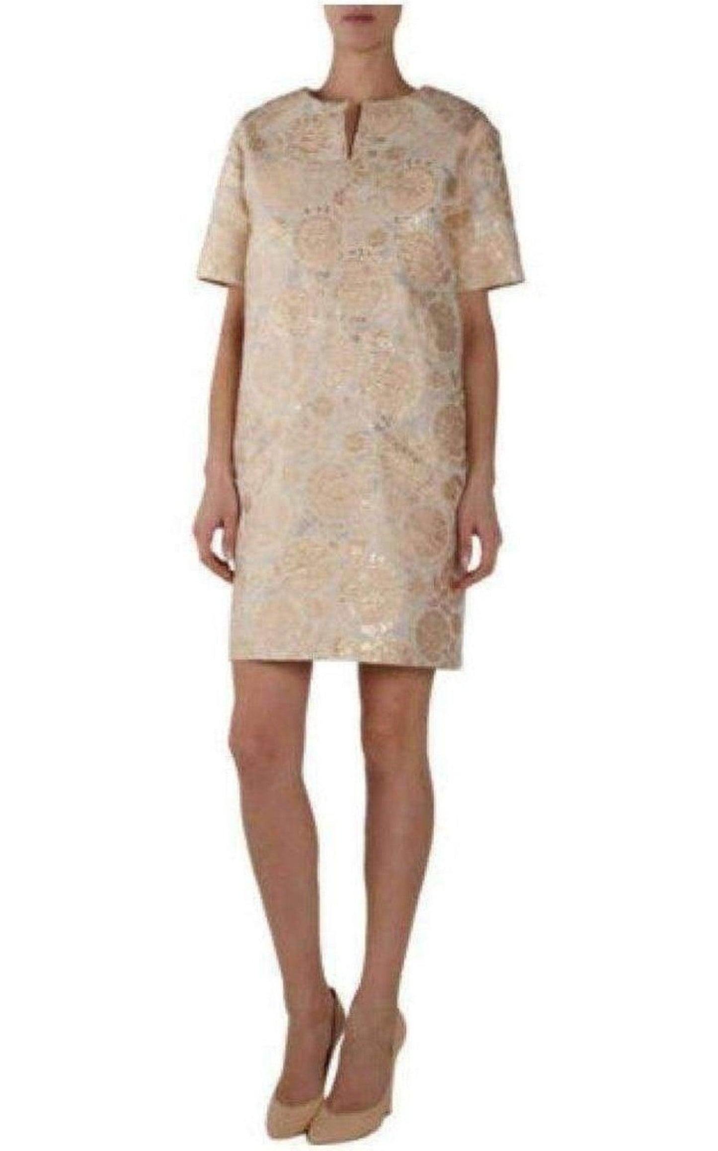 Metallic Jacquard Egg Silk Dress Chloe