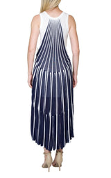 Vertical Stripe Midi Dress Chloe