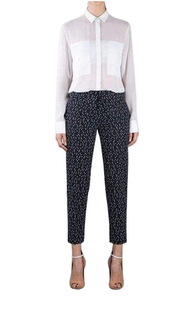 Wool Blend Pattern Trousers Chloe