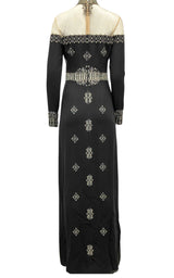 Black Beaded Silk Dress Cucculelli Shaheen