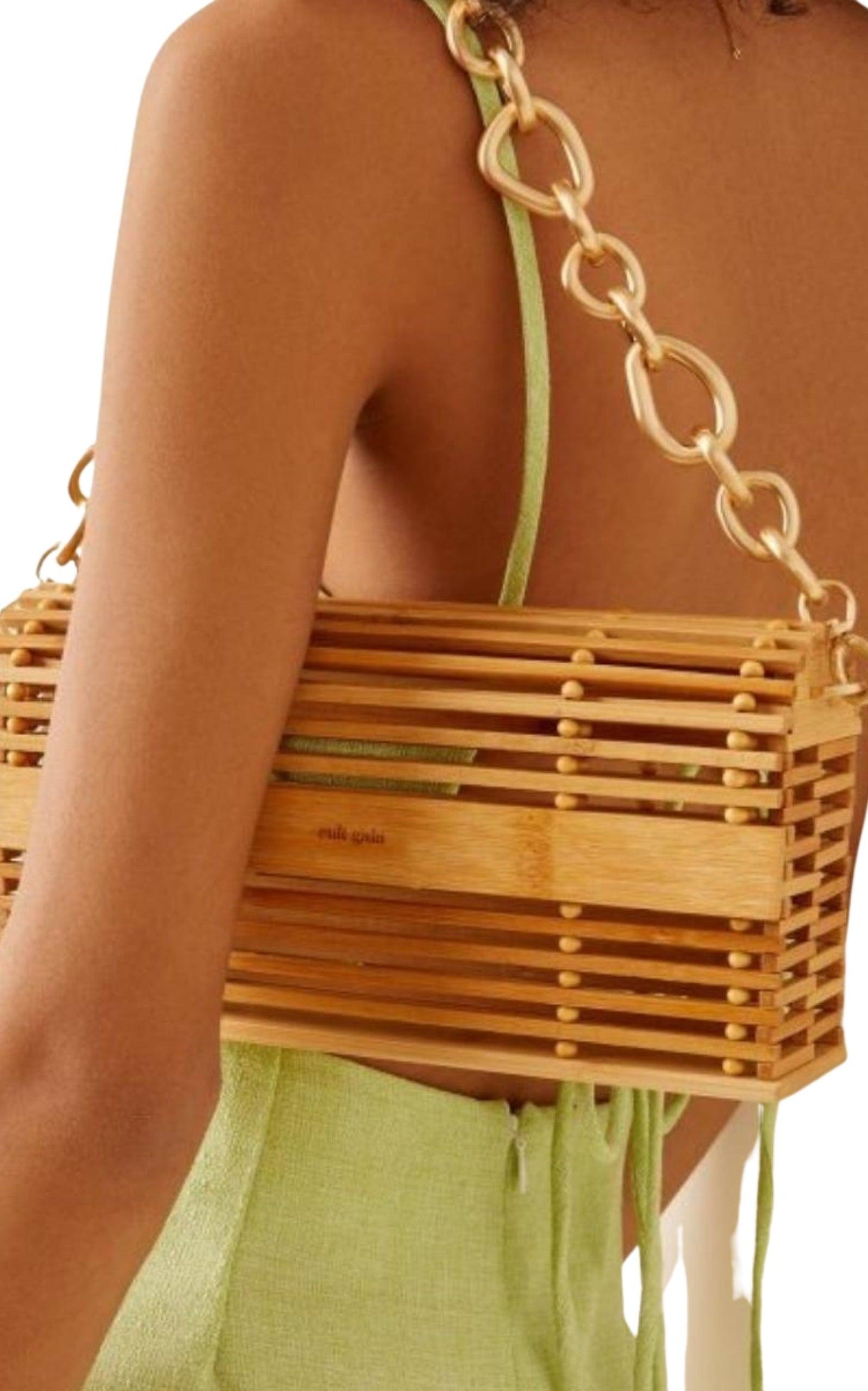 Cult Gaia Sylva Caged Bamboo Shoulder Bag