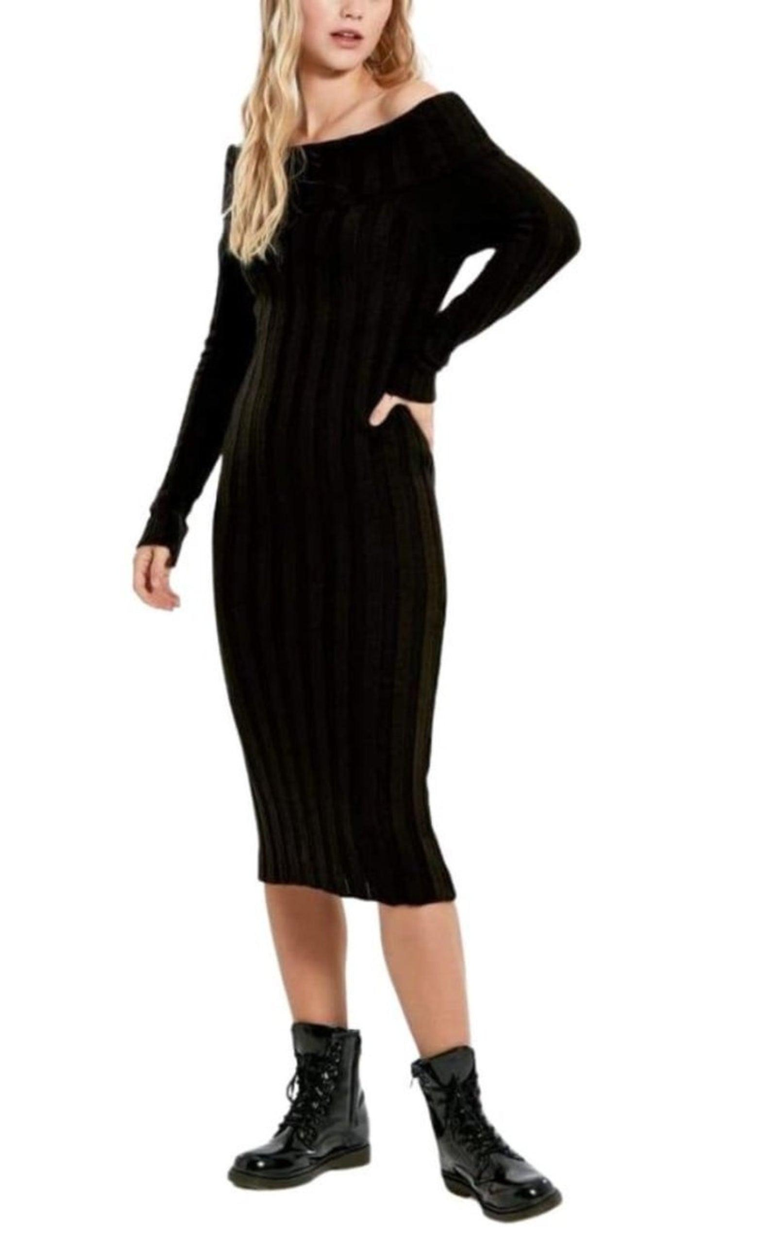 Black Bodycon off Shoulder Dress Cult Moda