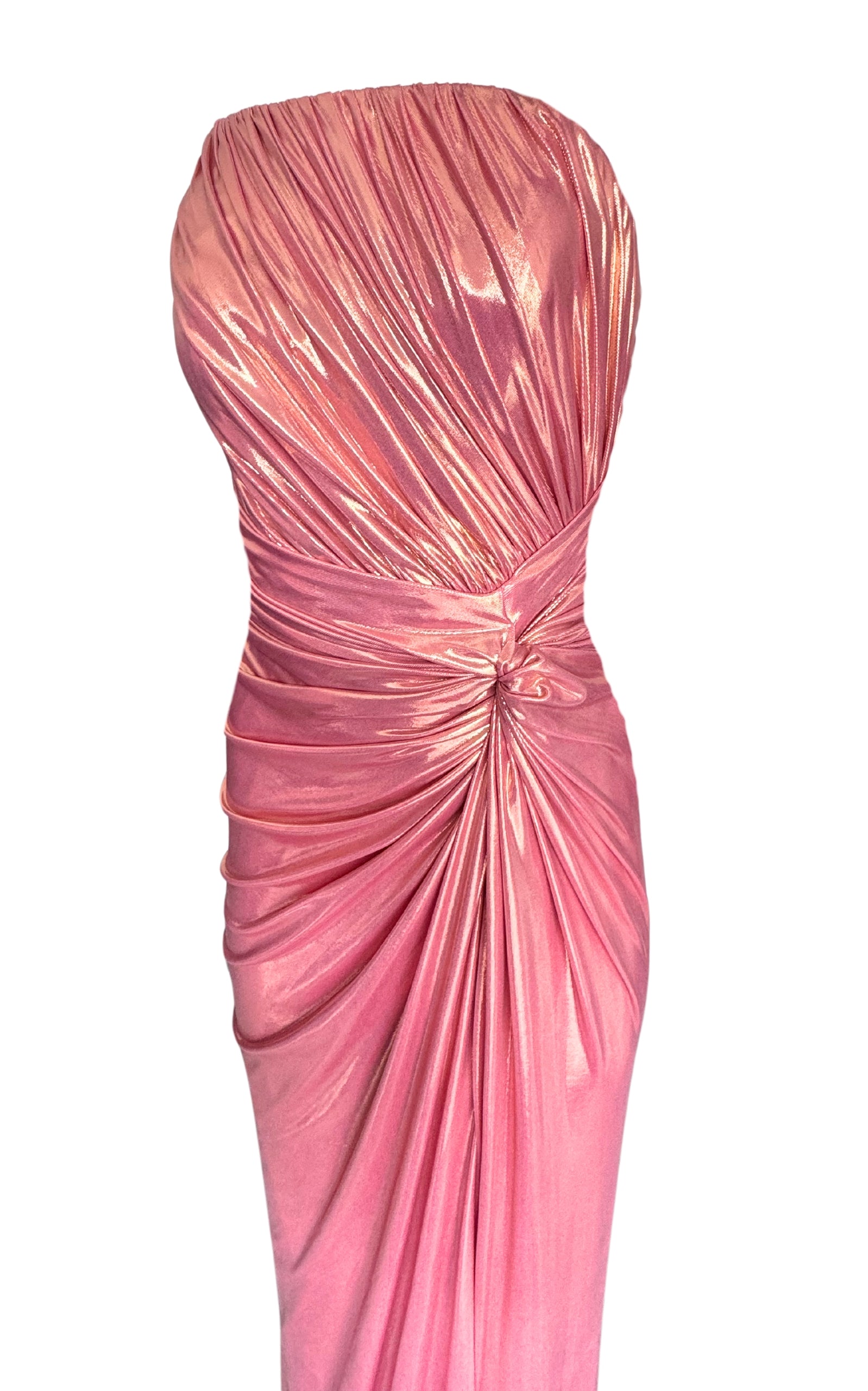 Cult Moda Pink Metallic Cocktail Prom Dress