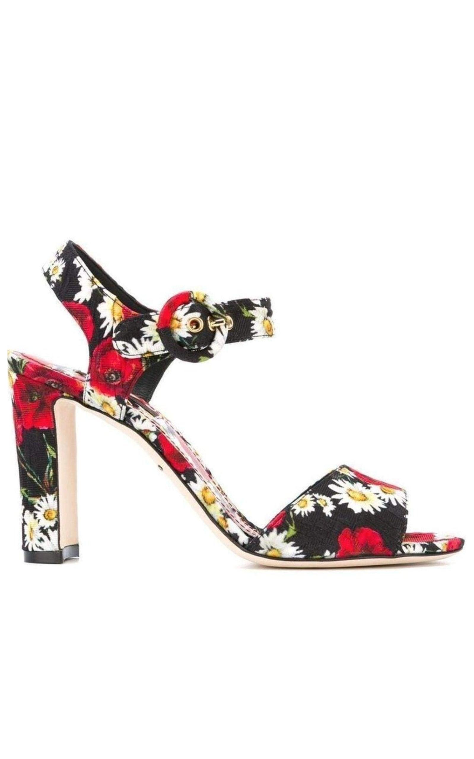 Daisy and Poppy Print Sandals Dolce & Gabbana