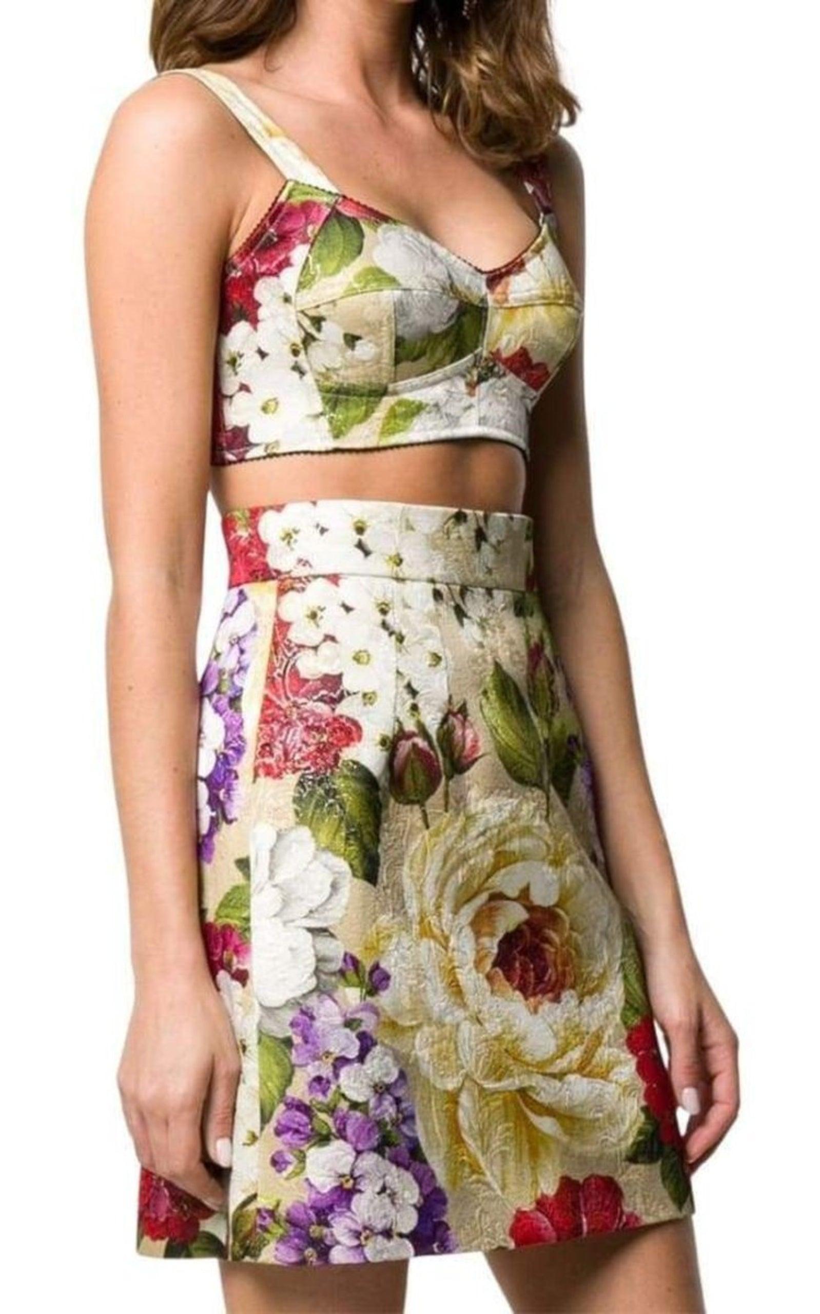 Floral Brocade Bustier Dolce & Gabbana