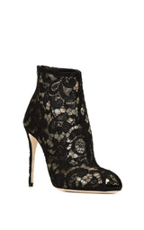 Floral Lace Booties Dolce & Gabbana