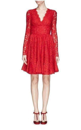 Floral-lace Flounce Dress Dolce & Gabbana