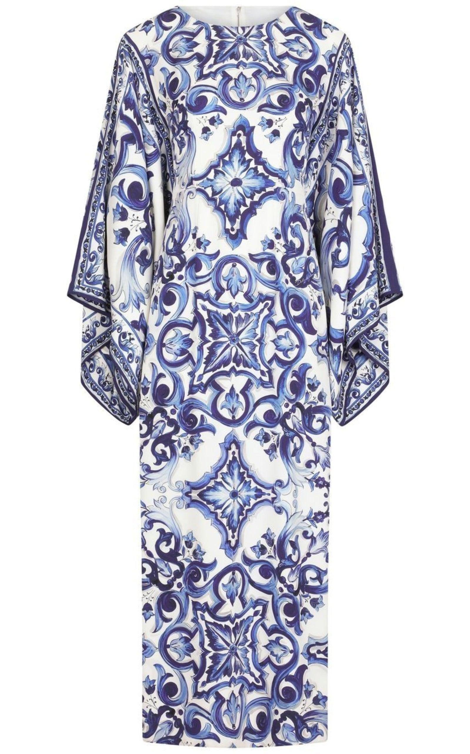 Scarf-print Silk Charmeuse Maxi Dress Dolce & Gabbana