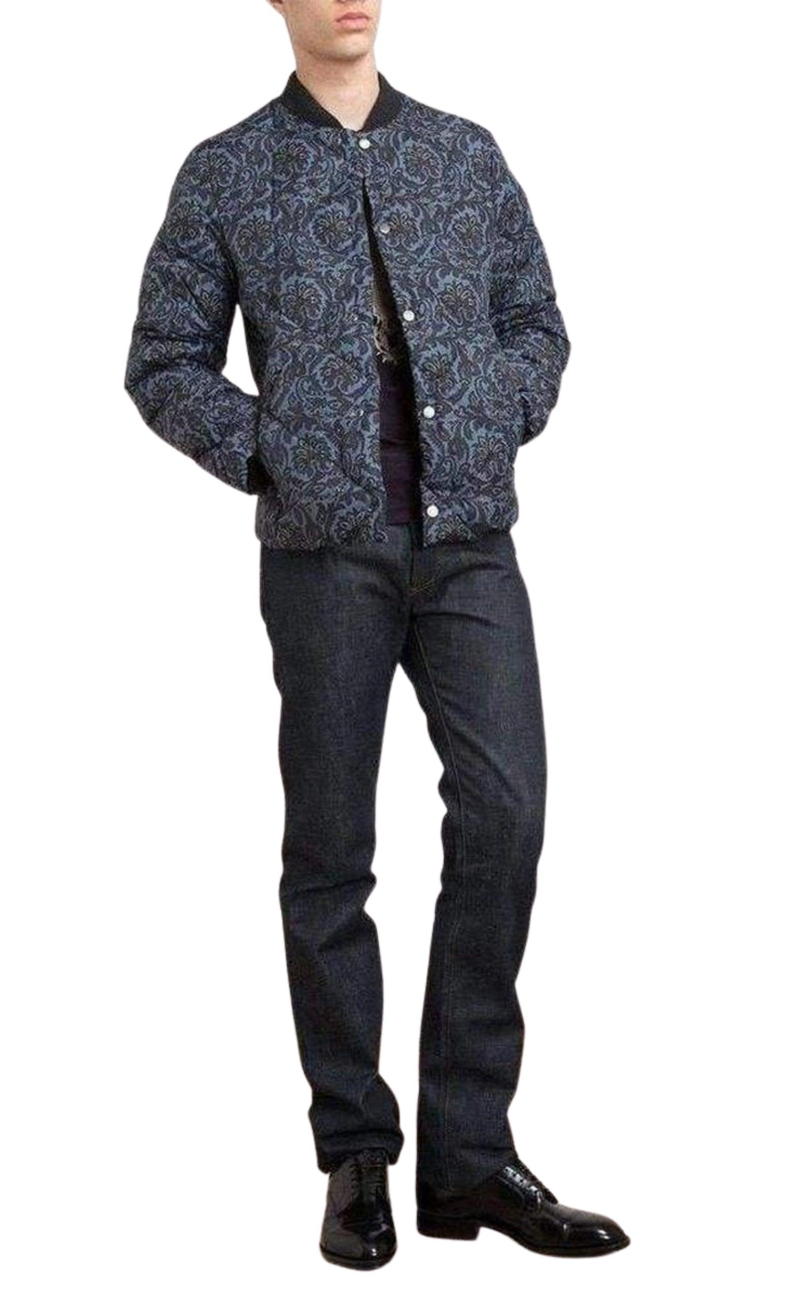 Blue Paisley Quilted Jacket Dries Van Noten