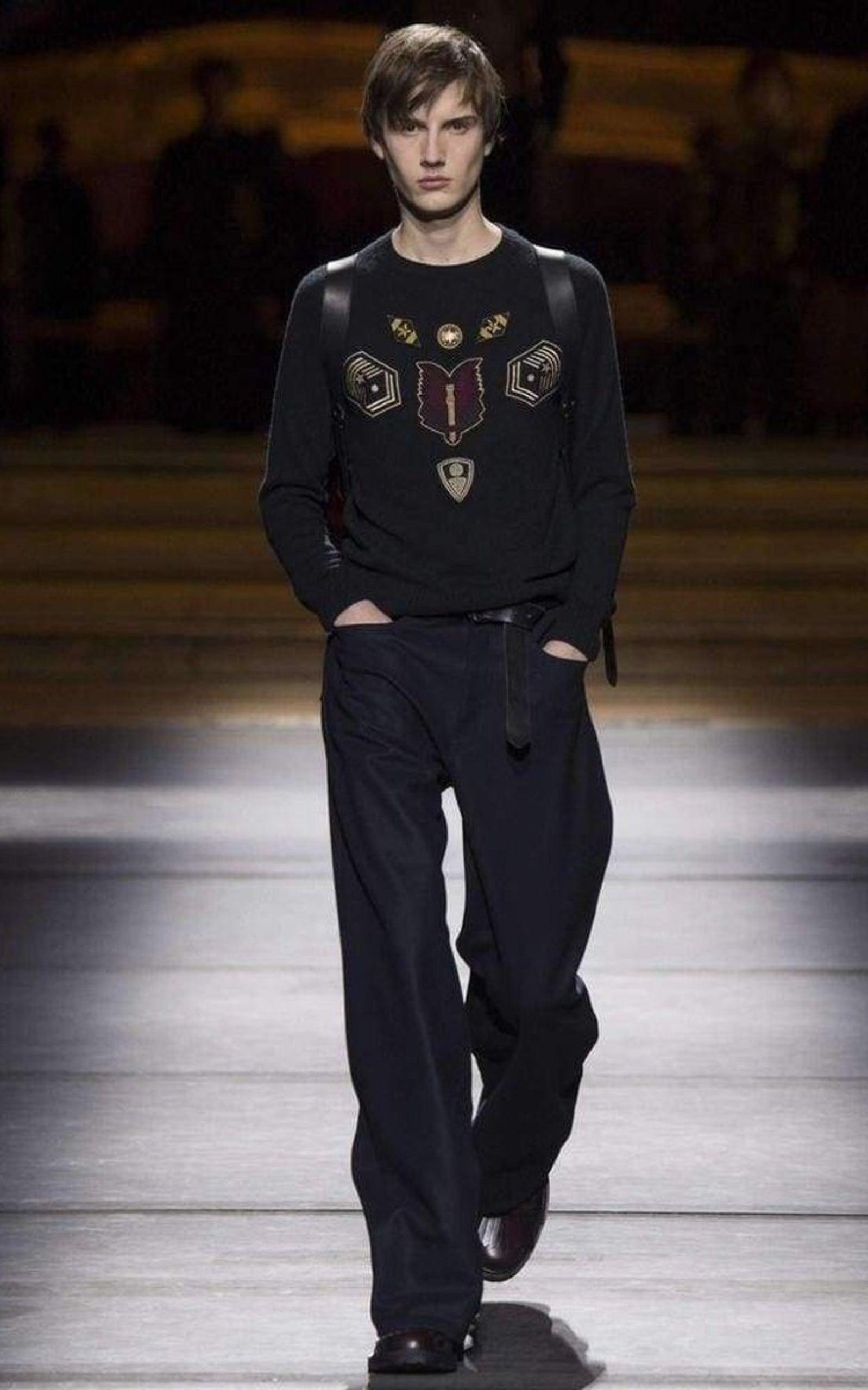 Embroidered Master Patch Cashmere Sweater Dries Van Noten