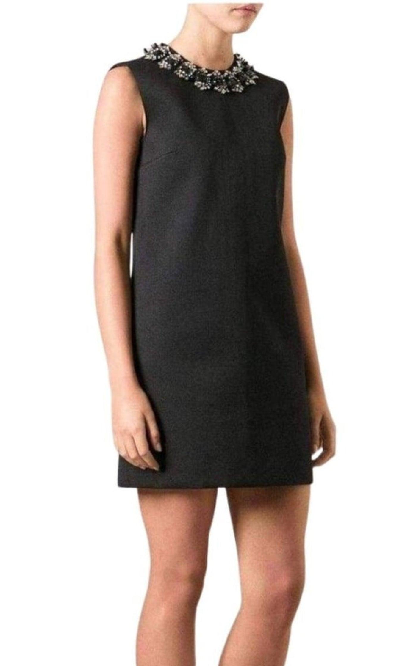 Black Jewel Embellished Mini Dress Dsquared2