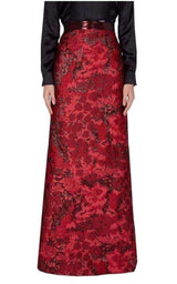 Red Dalma Silk Blend Maxi Skirt Dsquared2