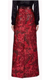 Red Dalma Silk Blend Maxi Skirt Dsquared2