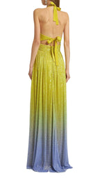 Ombre Sequined Chiffon Gown Elie Saab