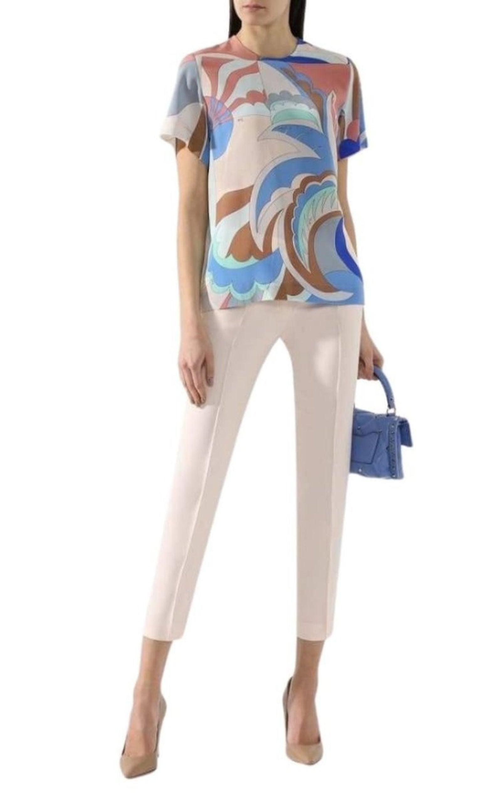 Emilio Pucci Acapulco Print Silk-Twill Top